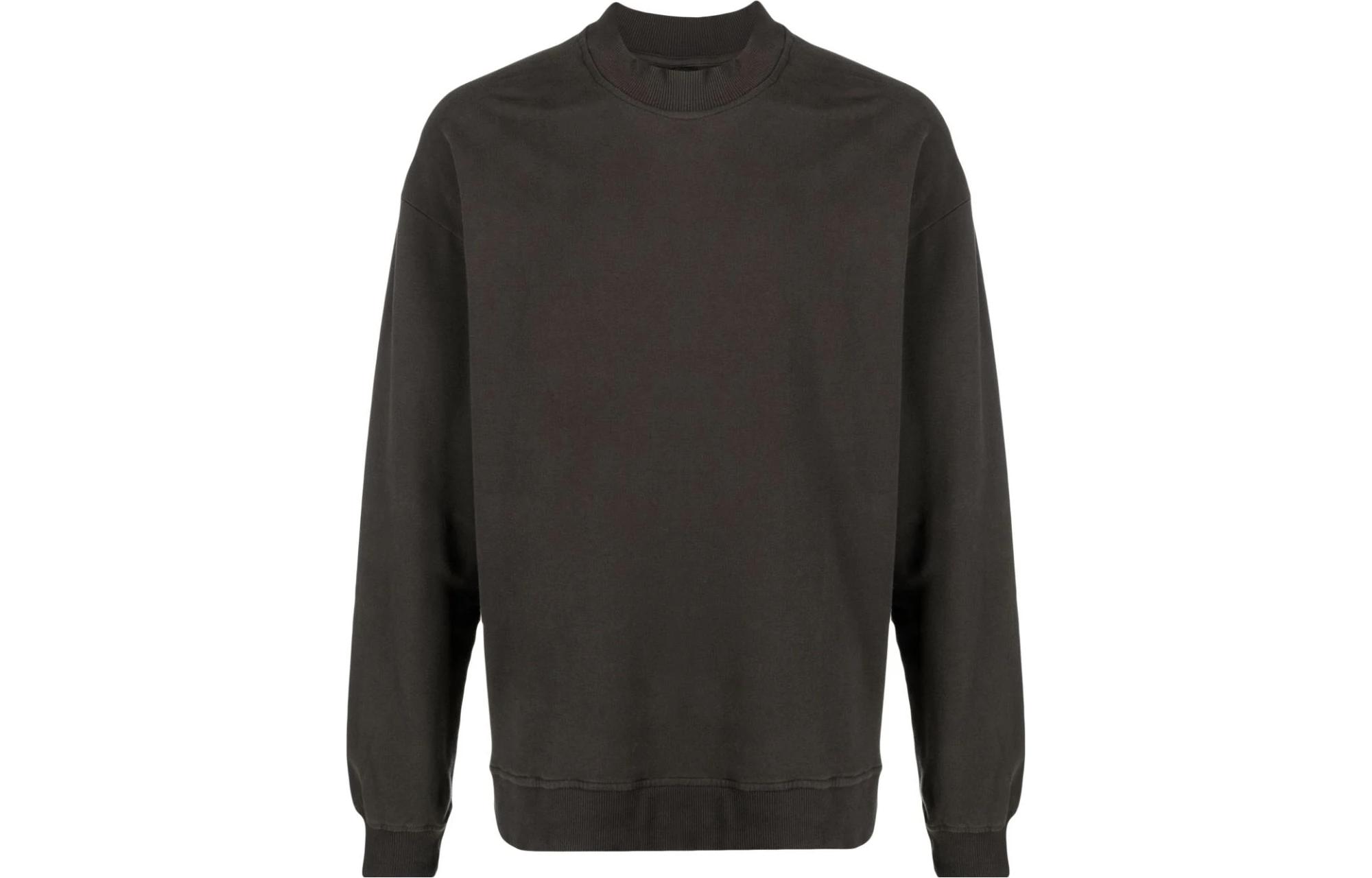Thom Browne Solid Color Crewneck Long Sleeve Sweatshirt Brown MS108FW21