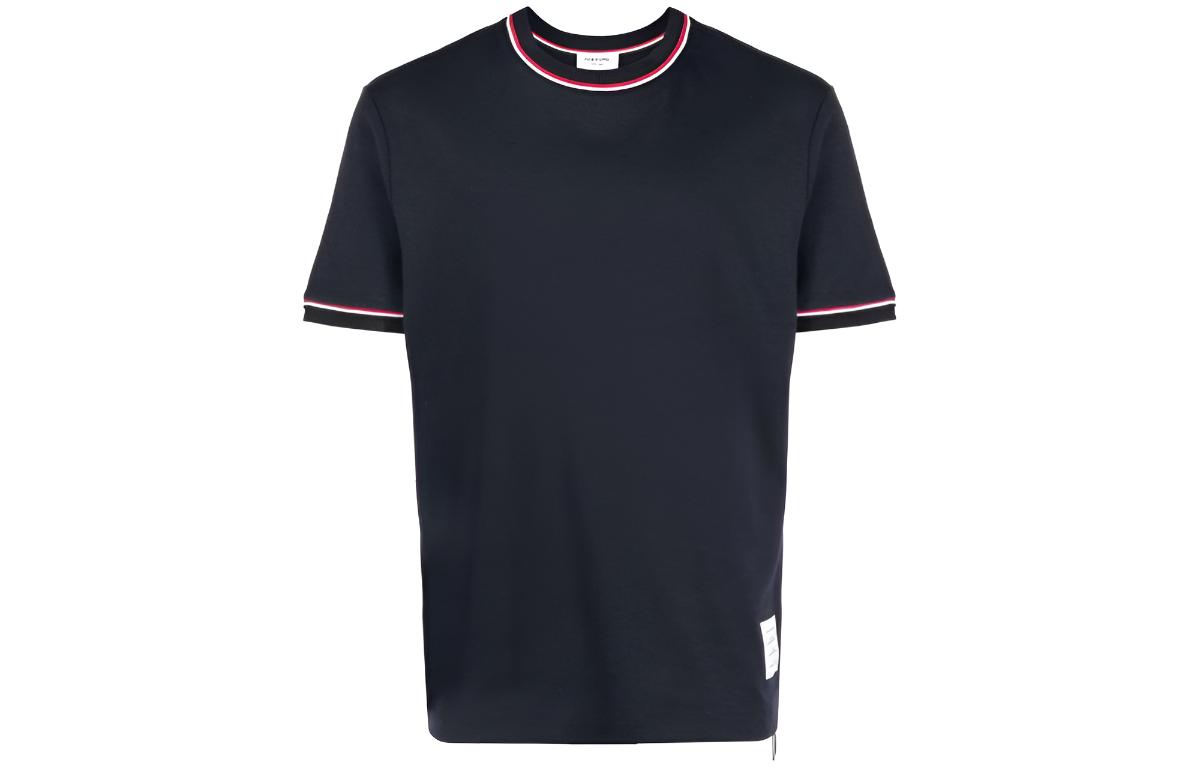 THOM BROWNE Solid Color Crewneck Short Sleeve T-Shirt Men MJS231A-J0055-415