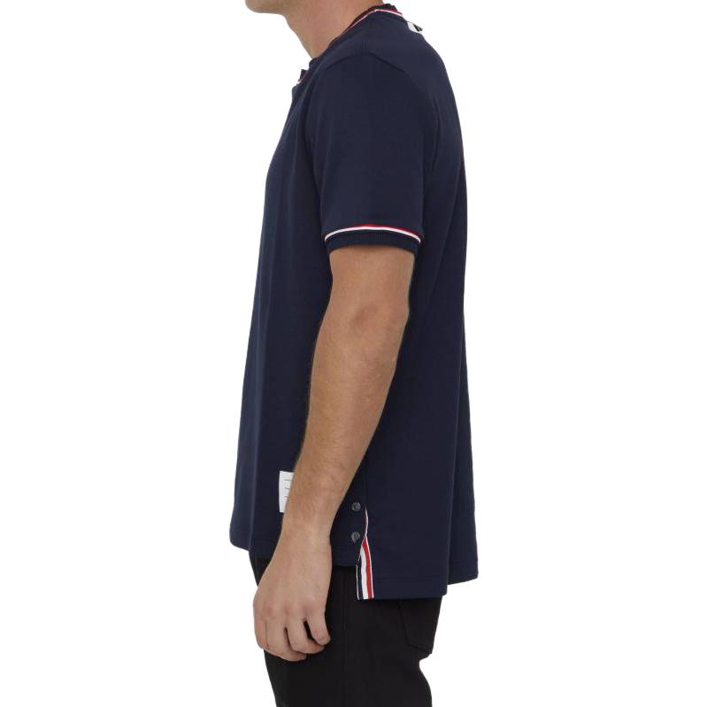 Details for THOM BROWNE Camiseta Hombre Manga Corta Cuello Redondo Color Liso. MJS231A-J0055-415