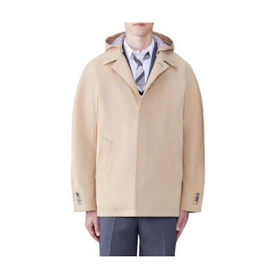 Thom Browne Solid Color Khaki Hoodie Pullover Jacket MJU564U-00249-250