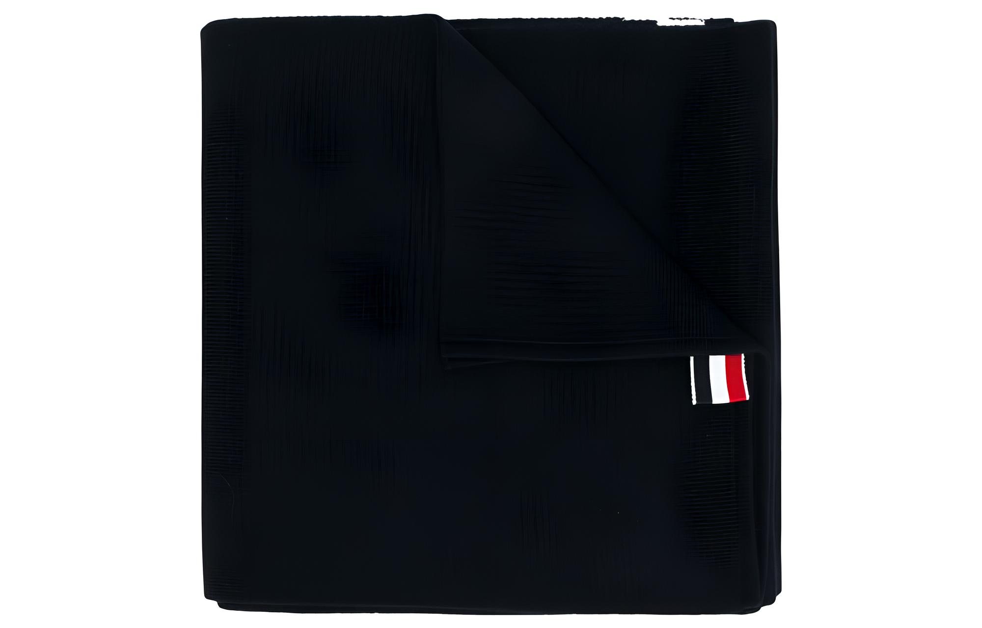 Thom Browne Solid Color Knit Scarf Unisex Couple Style Black. MKS078A00014