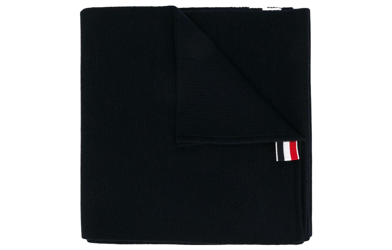 Order Thom Browne Bufanda Tejida Color Sólido Unisex Estilo Pareja Negro. MKS078A00014