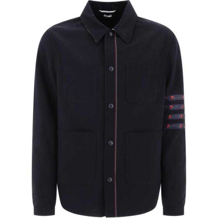 Thom Browne Solid Color Single-Breasted Long Sleeve Jacket Unisex Blue MJO228U-F0704-415 圖 2