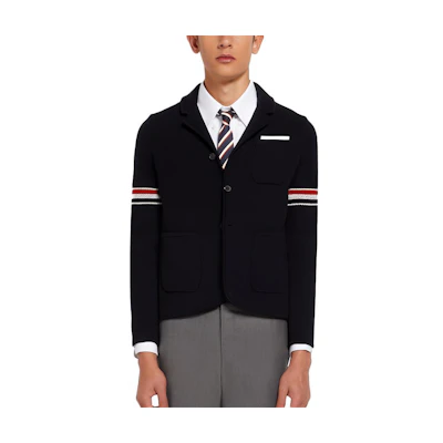 Thom Browne Solid Color Stripe Arm Jacquard Jacket for Men MKJ073A-Y9010-415