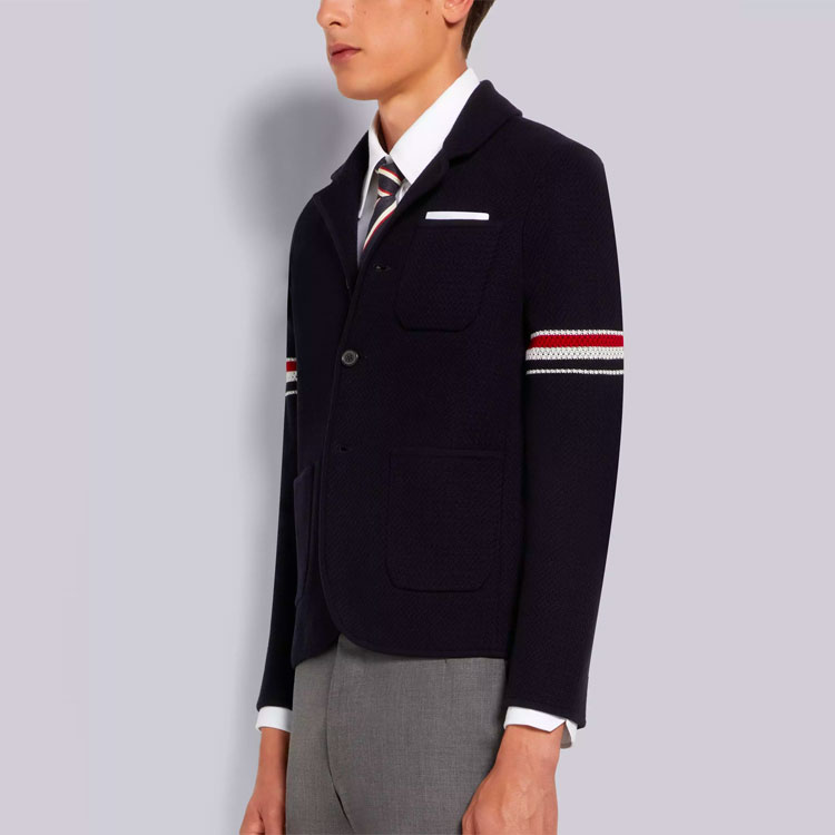 Thom Browne Solid Color Stripe Arm Jacquard Jacket for Men MKJ073A-Y9010-415 圖 6