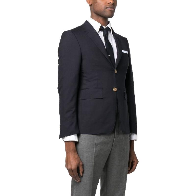 THOM BROWNE Solid Navy Blue Blazer Jacket  Long Sleeve MJC001A-06146-420 圖 5