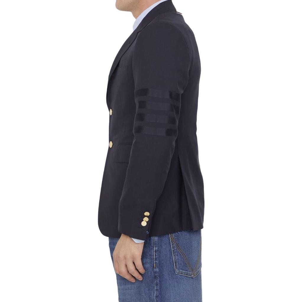THOM BROWNE Solid Navy Blue Blazer Jacket  Long Sleeve MJC001A-06146-420 圖 7