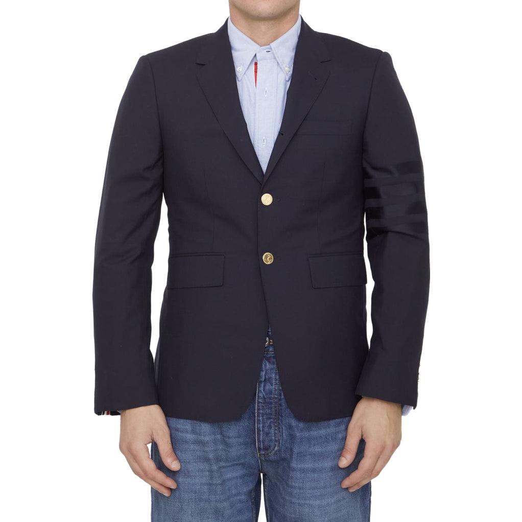 THOM BROWNE Solid Navy Blue Blazer Jacket  Long Sleeve MJC001A-06146-420 圖 9