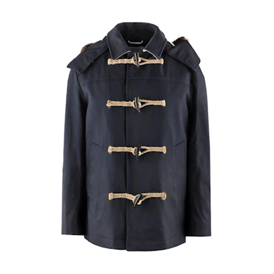 Thom Browne Solid Navy Blue Slim-Fit Long Sleeve Hooded Jacket MOU509X-00249-415