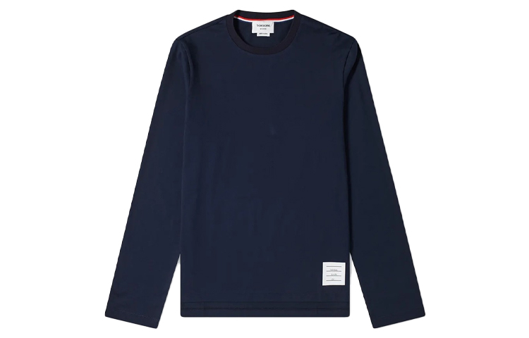 Thom Browne Solid Navy Long Sleeve Tee MJS068A-00042-415