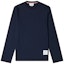 Order Thom Browne Solid Navy Lengan Panjang Tee MJS068A-00042-415
