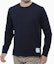 Purchase Thom Browne Solid Navy Lengan Panjang Tee MJS068A-00042-415