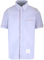 Thom Browne Solid Oxford Button-Up Short Sleeve Shirt Blue MWS316A-F0313-480 Thom Browne Solid Oxford Button-Up Short Sleeve Shirt Blue MWS316A-F0313-480