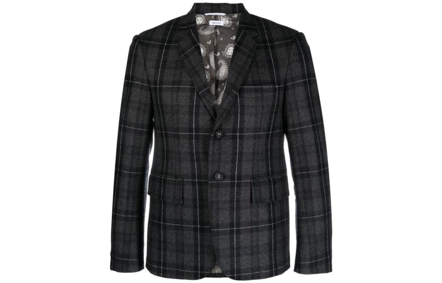 Thom Browne Solid Plaid Collar Jacket Men MJC001A-F0437-015