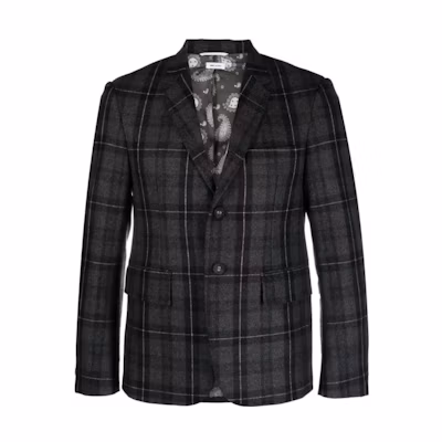 Thom Browne Solid Plaid Collar Jacket Men MJC001A-F0437-015