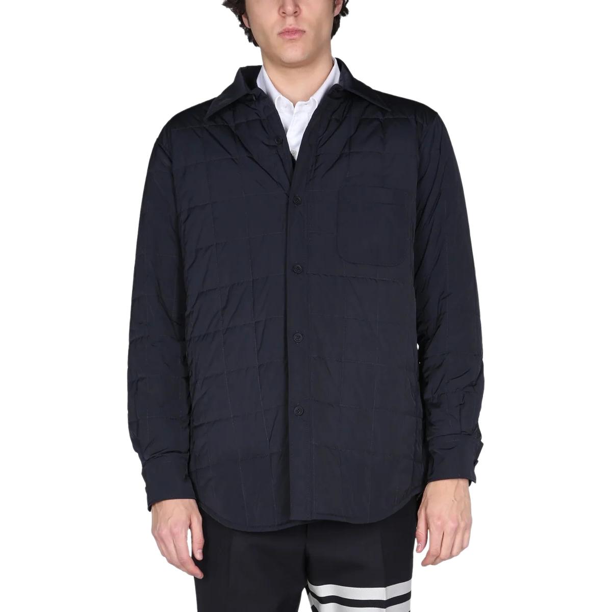 Thom Browne Solid Single-Breasted Long-Sleeve Jacket Navy Blue MJD081X-07259-415