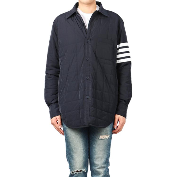 Thom Browne Solid Single-Breasted Long-Sleeve Jacket Navy Blue MJD081X-07259-415 圖 2