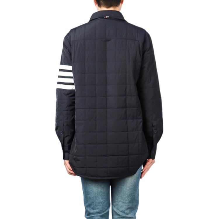 Thom Browne Solid Single-Breasted Long-Sleeve Jacket Navy Blue MJD081X-07259-415 圖 3