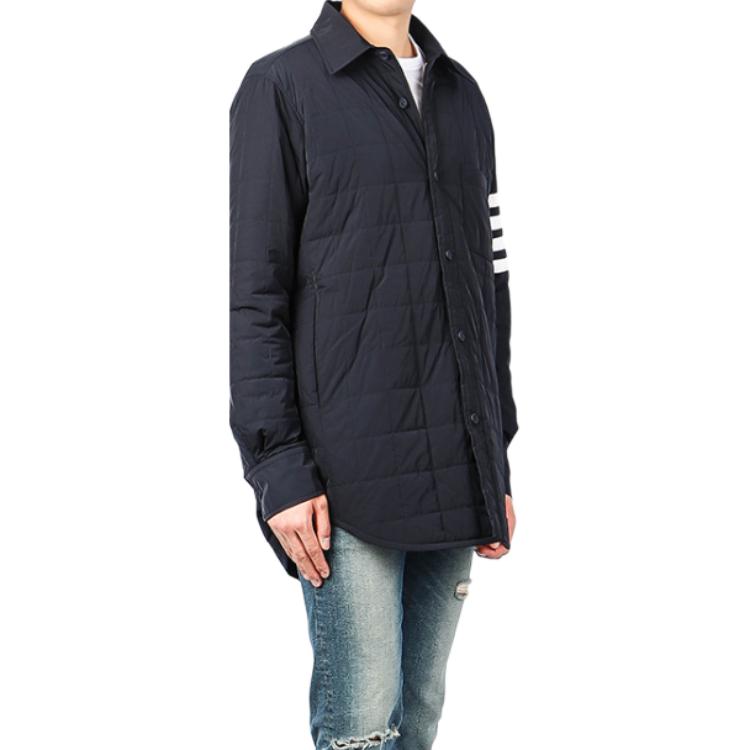Thom Browne Solid Single-Breasted Long-Sleeve Jacket Navy Blue MJD081X-07259-415 圖 4