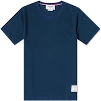 Thom Browne Solid Slim Fit Crewneck Short Sleeve T-Shirt Navy Blue MJS235A-J0103-435 Thom Browne Solid Slim Fit Crewneck Short Sleeve T-Shirt Navy Blue MJS235A-J0103-435