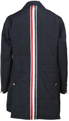 THOM BROWNE Solid Stripe Collar Coat Navy Blue Fashion Trench Coat MOD059X-07259-415 Lookbook THOM BROWNE Solid Stripe Collar Coat Navy Blue Fashion Trench Coat MOD059X-07259-415
