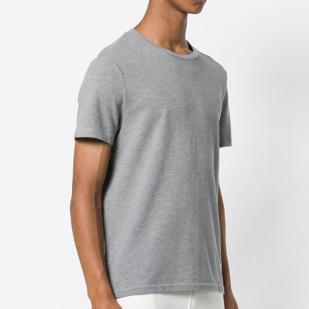 Details for THOM BROWNE Solid Stripe Crewneck Casual Short Sleeve Tee Men’s Grey MJS056A00050