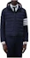 Buy THOM BROWNE Solid Stripe Hoodie Jacket - Navy Blue MJD087X-07259-415