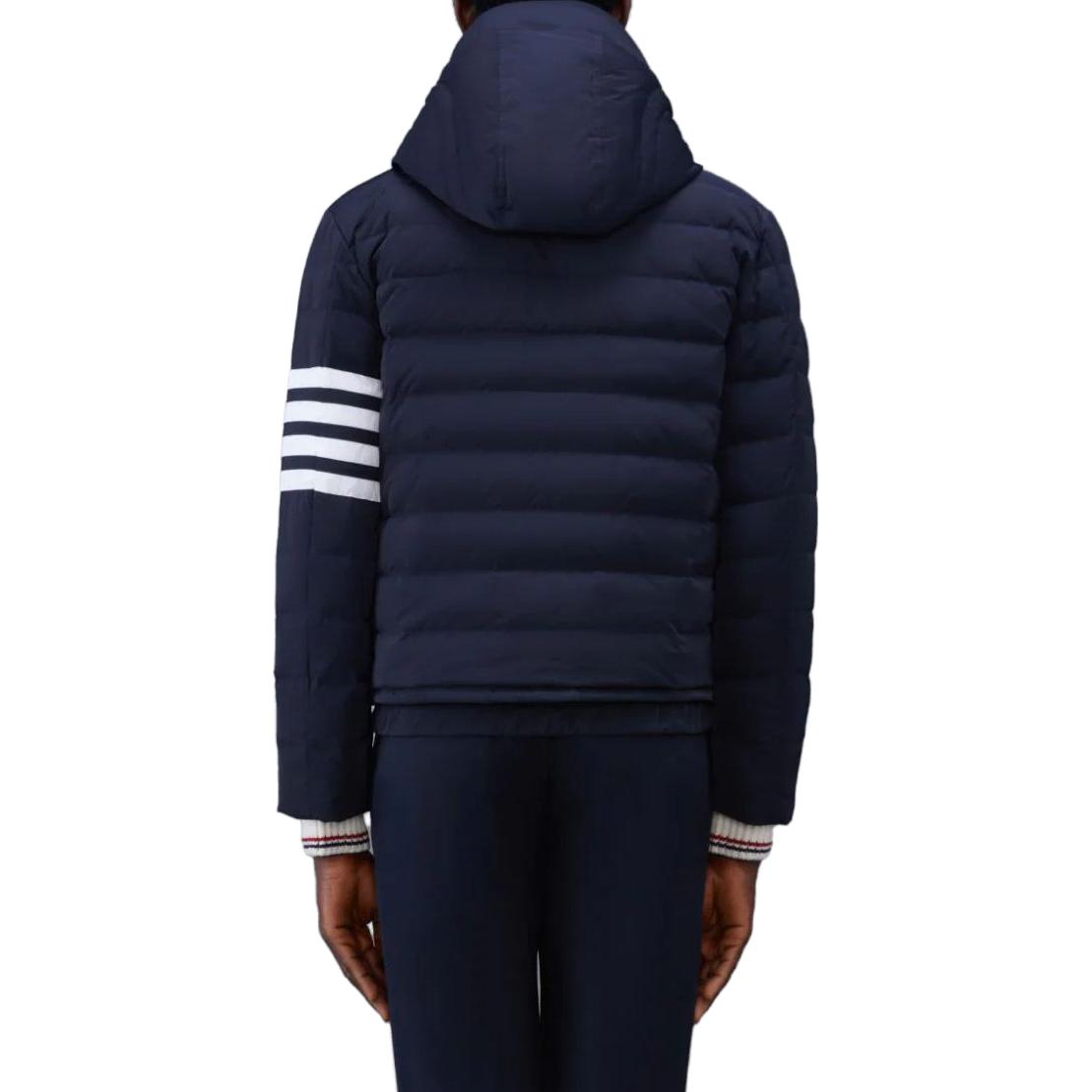 THOM BROWNE Solid Stripe Hoodie Jacket - Navy Blue MJD087X-07259-415 圖 3