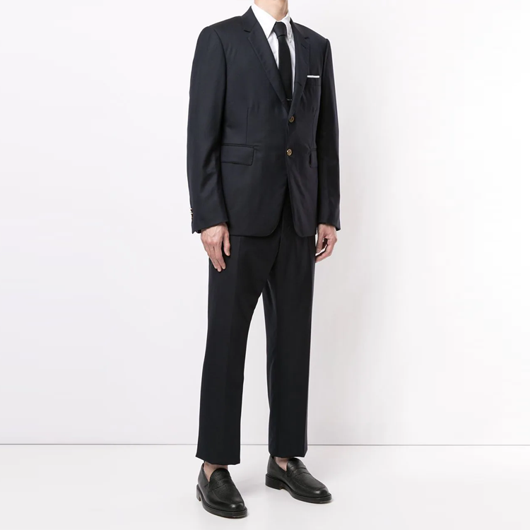Purchase THOM BROWNE Solid Two-Piece Single-Breasted Suit Black MSC001A-00626-015