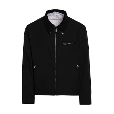 Thom Browne Solid Zip-Up Collared Jacket Long Sleeve Black MJO221C-07110-001