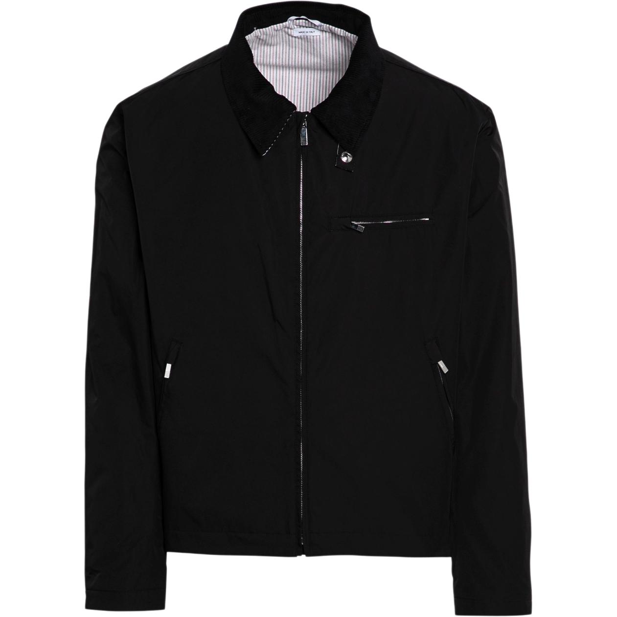 Thom Browne Solid Zip-Up Collared Jacket Long Sleeve Black MJO221C-07110-001 圖 2
