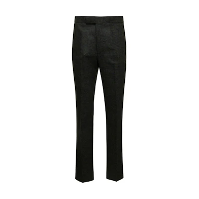 Thom Browne Solid Zipper Slim Tapered Mid-Rise Casual Pants Men Deep Gray MTC001A-03793-350