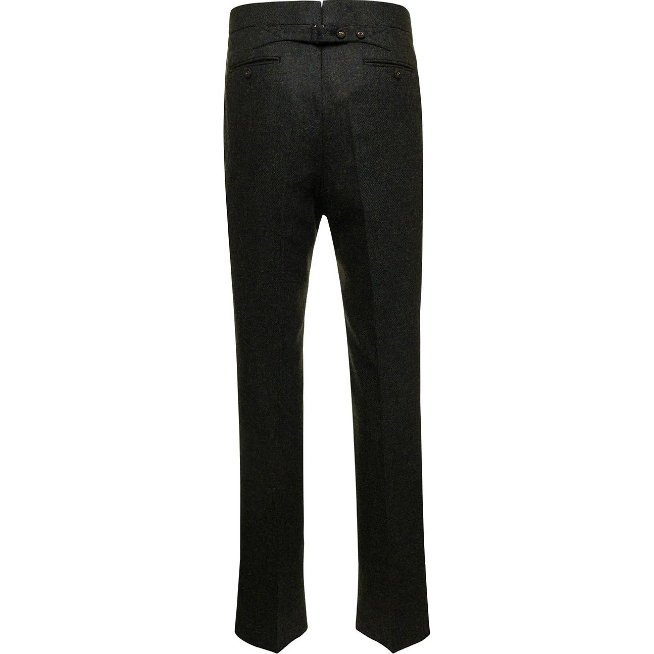 Lookbook Thom Browne Celana Kasual Slim Fit Tapered Abu Tua Pria dengan Resleting MTC001A-03793-350