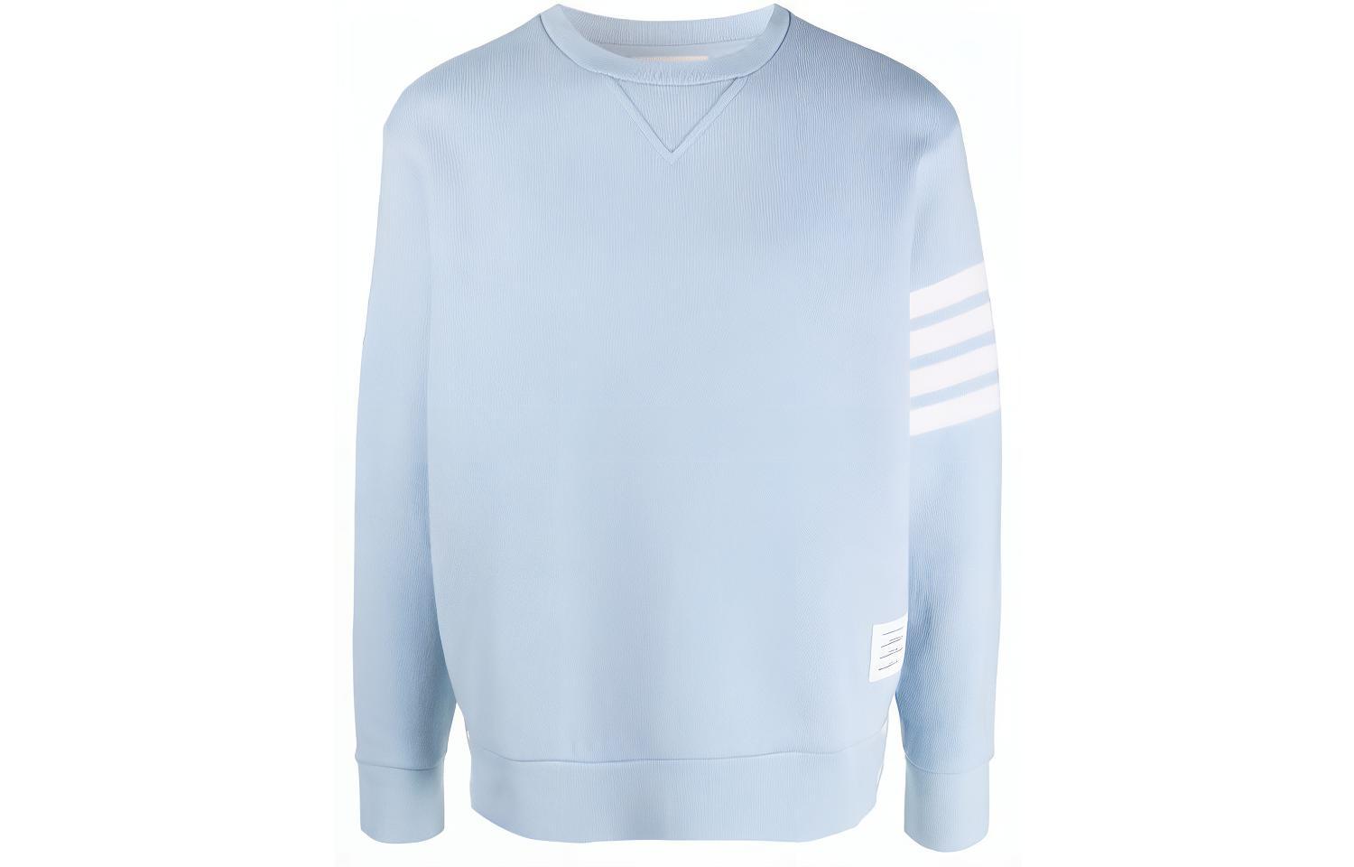 Thom Browne SS21 4-Bar Crewneck Sweatshirt Blue MJT111A-07693-480