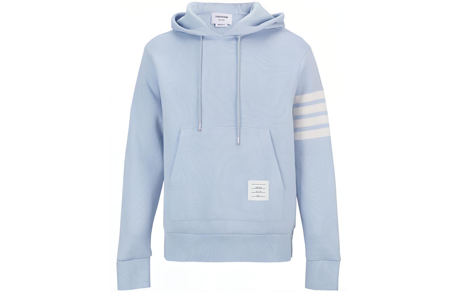 Thom Browne SS21 4-Stripes Pullover Hoodie Blue MJT112A-07693-480