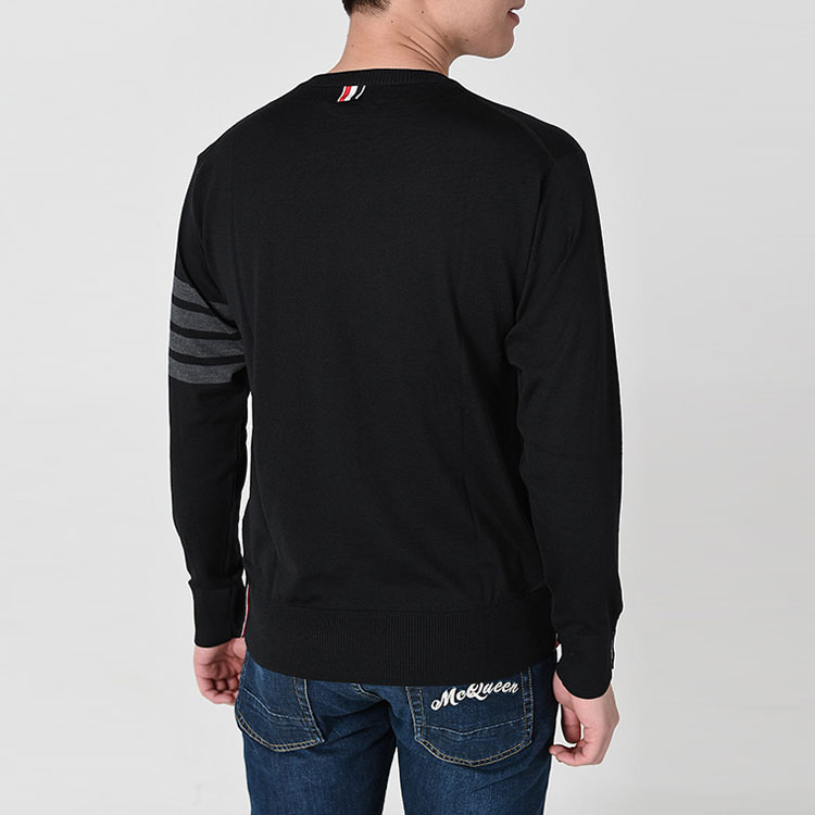 THOM BROWNE SS21  Black Striped Wool Pullover Sweater Long Sleeve. MKA002B-00014-001 圖 11