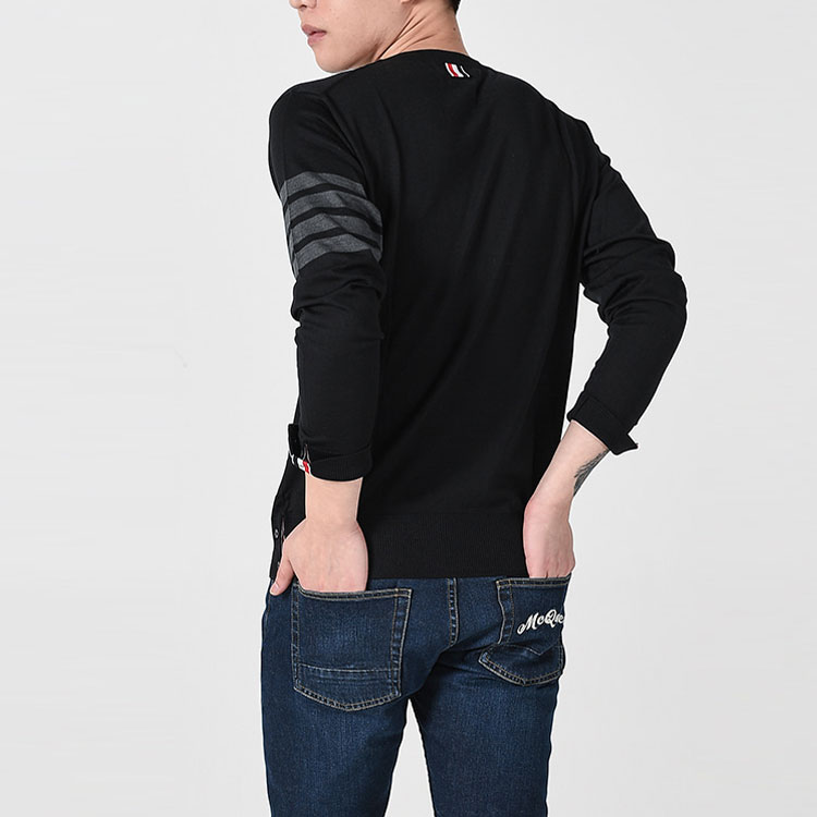 THOM BROWNE SS21  Black Striped Wool Pullover Sweater Long Sleeve. MKA002B-00014-001 圖 12