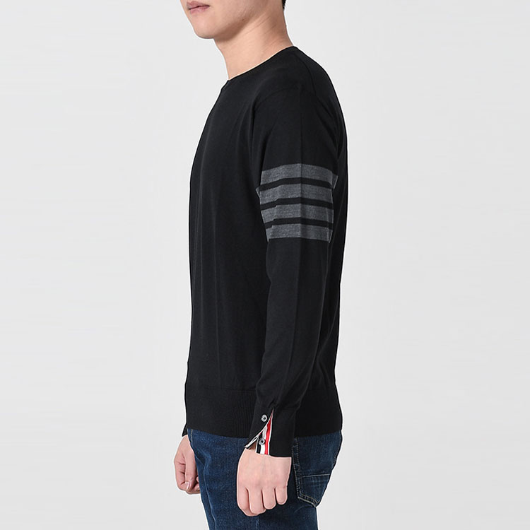 THOM BROWNE SS21  Black Striped Wool Pullover Sweater Long Sleeve. MKA002B-00014-001 圖 13