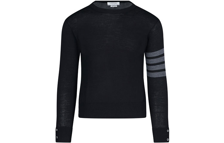 THOM BROWNE SS21  Black Striped Wool Pullover Sweater Long Sleeve. MKA002B-00014-001 圖 2