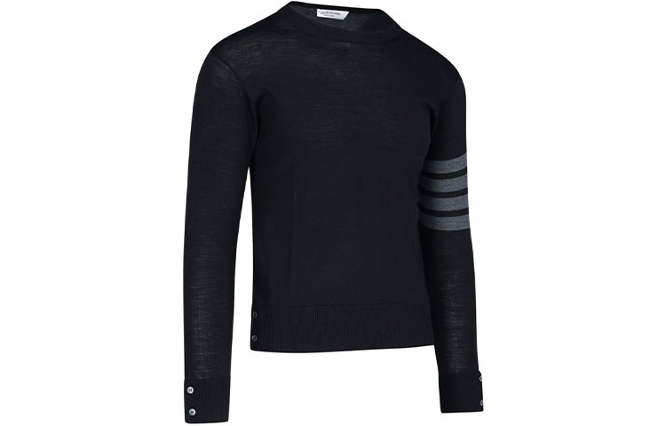 THOM BROWNE SS21  Black Striped Wool Pullover Sweater Long Sleeve. MKA002B-00014-001 圖 4