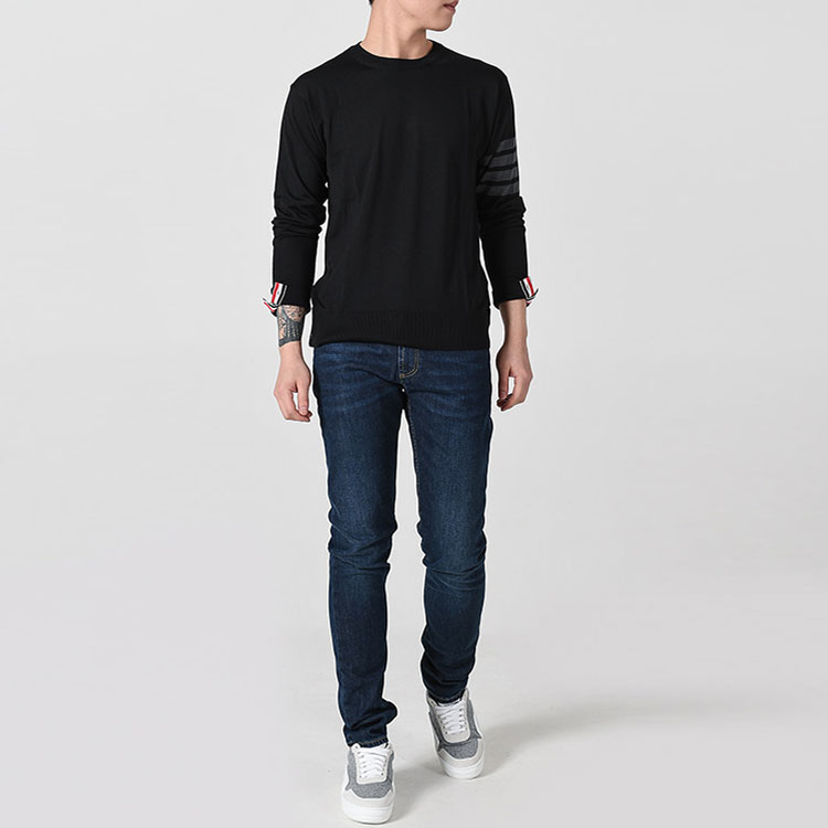 THOM BROWNE SS21  Black Striped Wool Pullover Sweater Long Sleeve. MKA002B-00014-001 圖 5