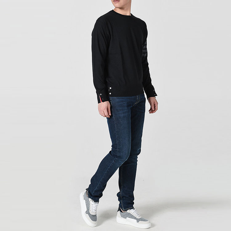 THOM BROWNE SS21  Black Striped Wool Pullover Sweater Long Sleeve. MKA002B-00014-001 圖 8