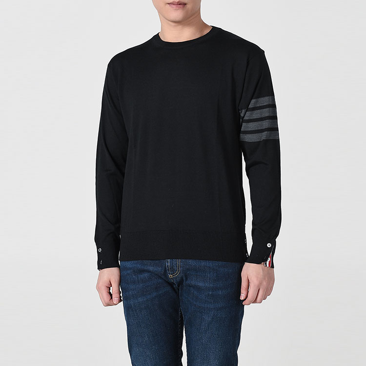 THOM BROWNE SS21  Black Striped Wool Pullover Sweater Long Sleeve. MKA002B-00014-001 圖 10