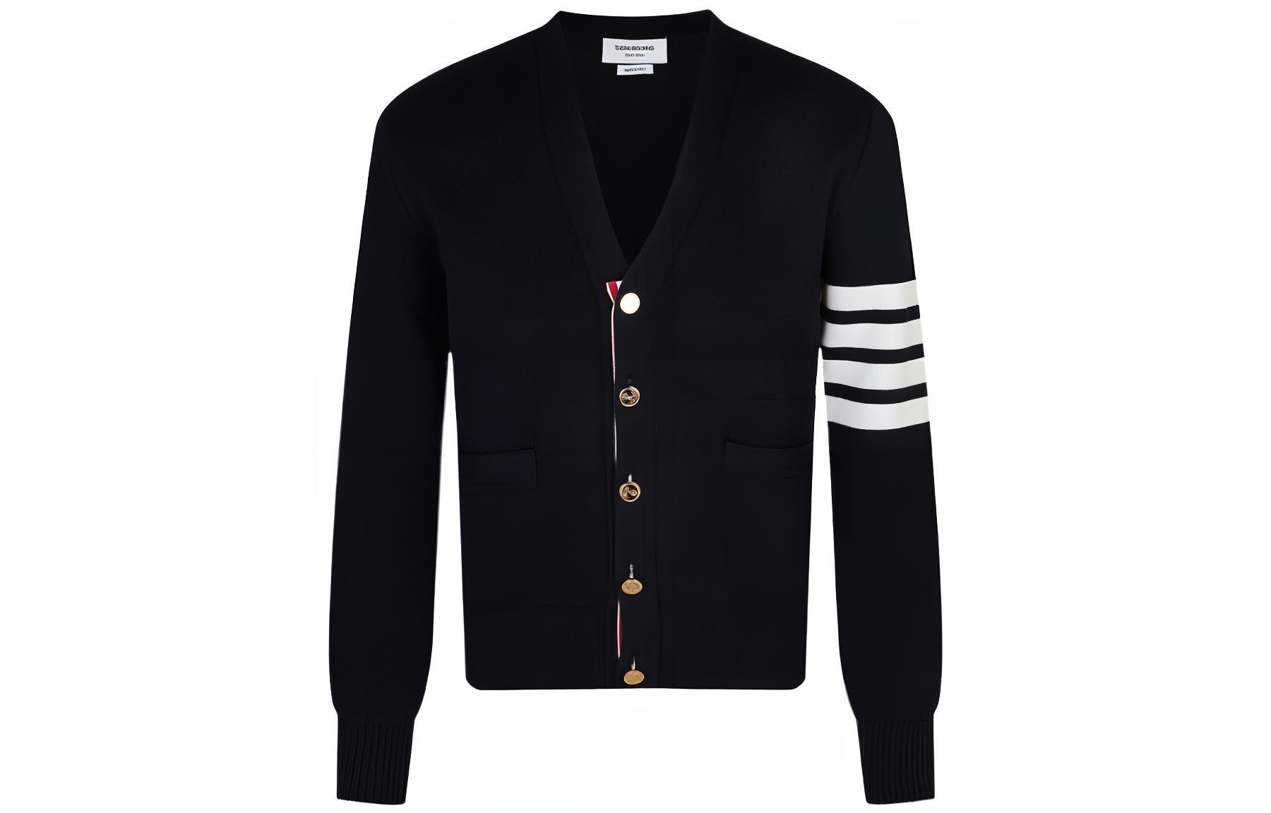 THOM BROWNE SS21 Blue Four-Bar Classic Knit Cardigan Jacket MKC171A-00219-415 圖 2