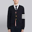 Purchase THOM BROWNE SS21 Blue Four-Bar Classic Knit Cardigan Jacket MKC171A-00219-415