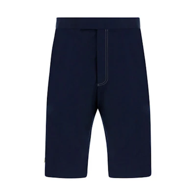 THOM BROWNE SS21 Casual Cotton Shorts Navy Blue. MTC002G-04502-415