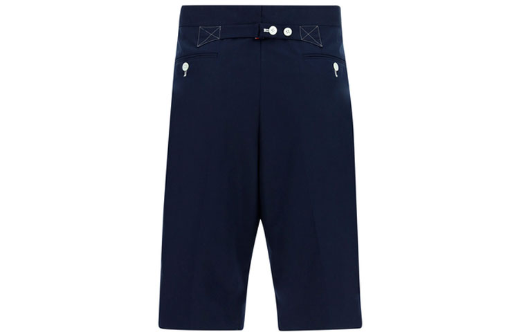 Lookbook トムブラウン SS21 カジュアル コットンショーツ ネイビーブルー. MTC002G-04502-415