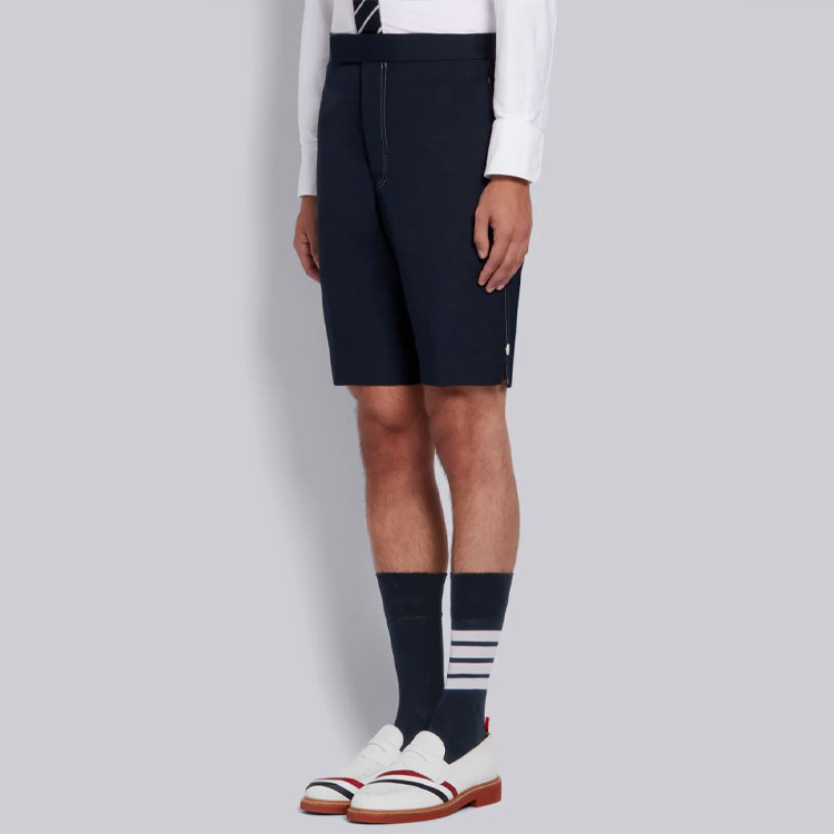 Sizing トムブラウン SS21 カジュアル コットンショーツ ネイビーブルー. MTC002G-04502-415