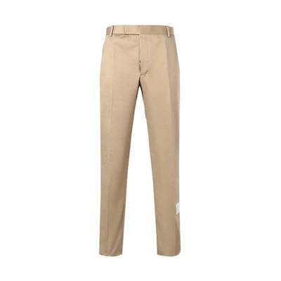THOM BROWNE SS21 Casual Cotton Trousers Beige. MTU187A-03788-275