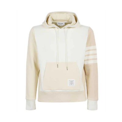 Thom Browne SS21 Classic 4-Bar Kangaroo Pocket Hoodie Yellow MJT074F-00535-107